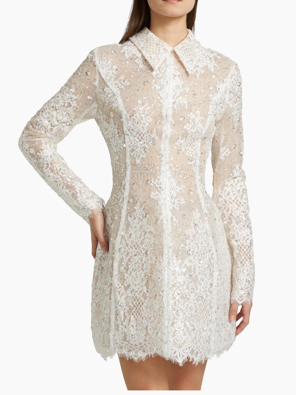 Bronx Banco Adelaide Lace Appliqué Minidress - Picture 3 of 8